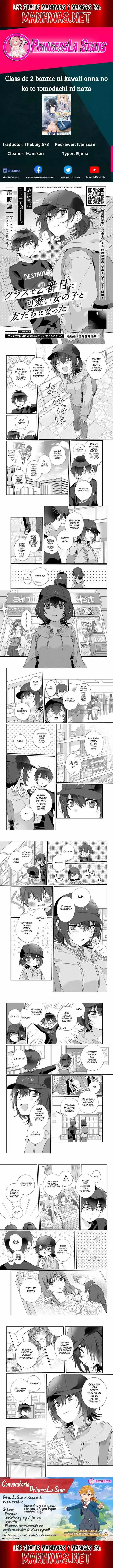 Class de 2-banme ni Kawaii Onnanoko to Tomodachi ni Natta capítulo 4.1, página 1