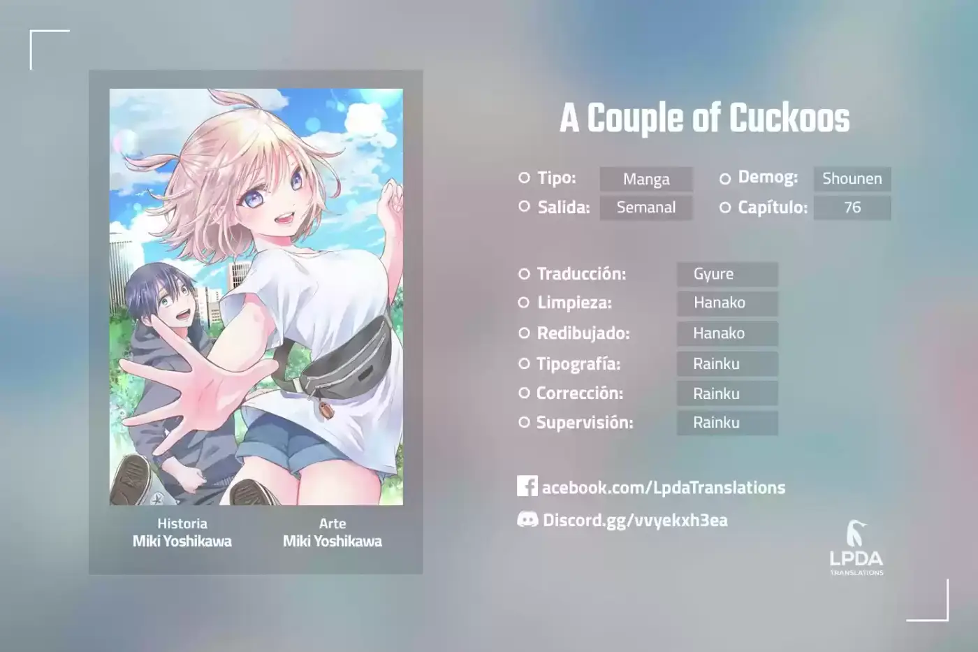 A Couple of Cuckoos capítulo 76, página 1
