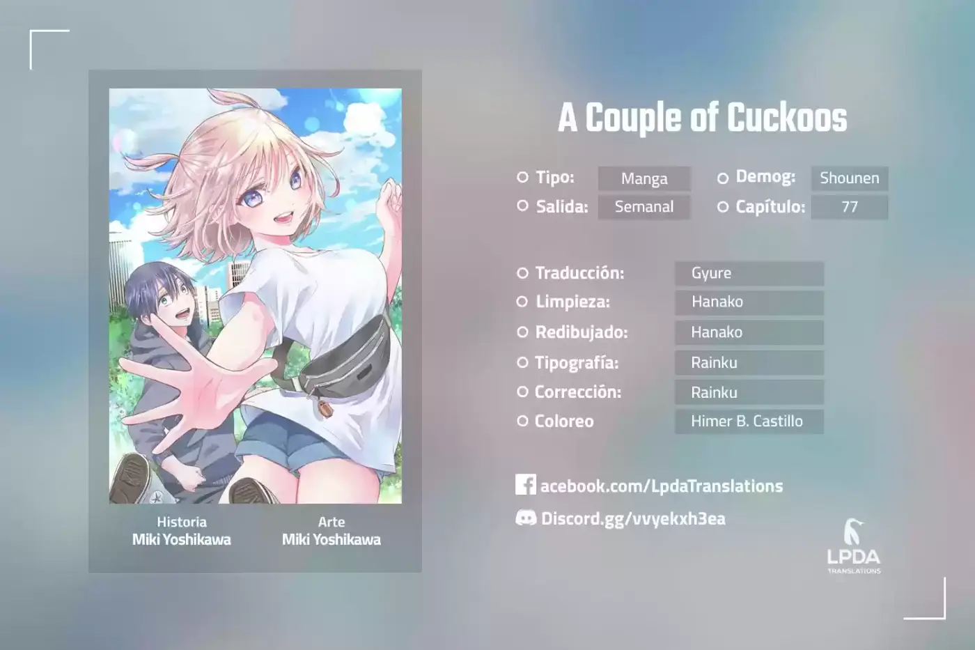 A Couple of Cuckoos capítulo 77, página 1