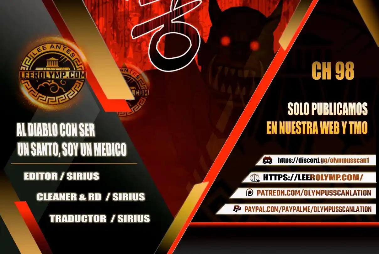 Al diablo con ser un santo, soy un médico capítulo 98, página 1