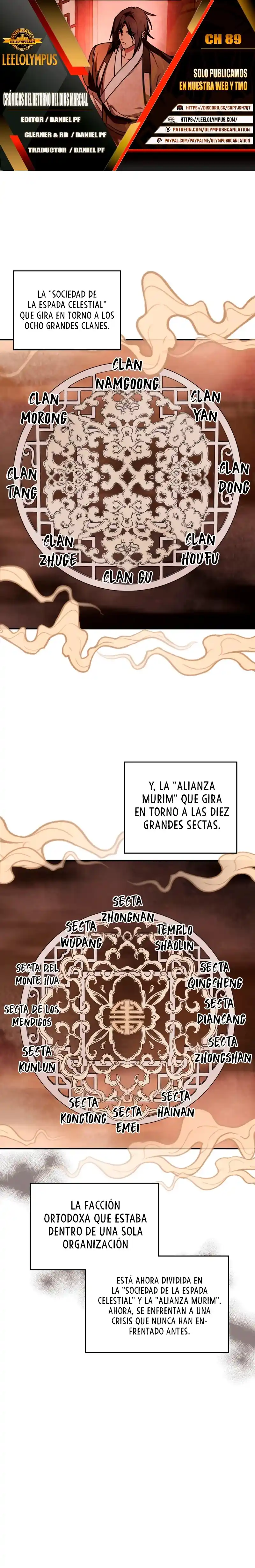 Crónicas del Regreso del Dios marcial capítulo 89, página 1