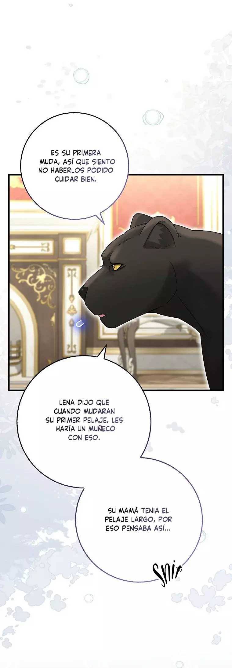 La Bebe Leopardo De Las Nieves De La Familia De Leopardos Negros capítulo 52.5, página 6