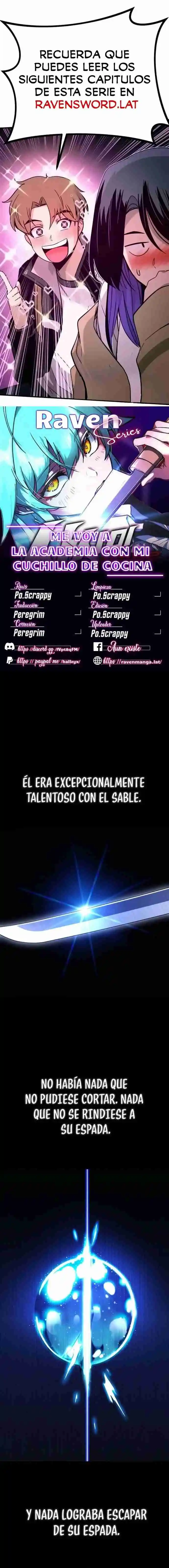 Me voy a la academia con mi cuchillo de cocina capítulo 0, página 1