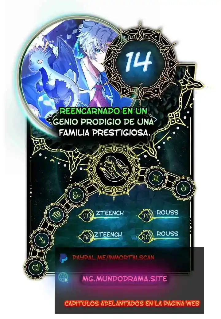 Reencarnado en un genio prodigio de una familia prestigiosa capítulo 14, página 1