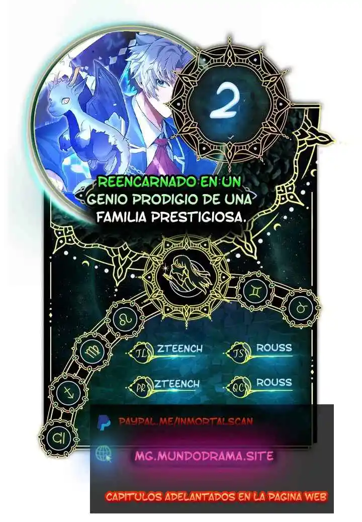 Reencarnado en un genio prodigio de una familia prestigiosa capítulo 2, página 1