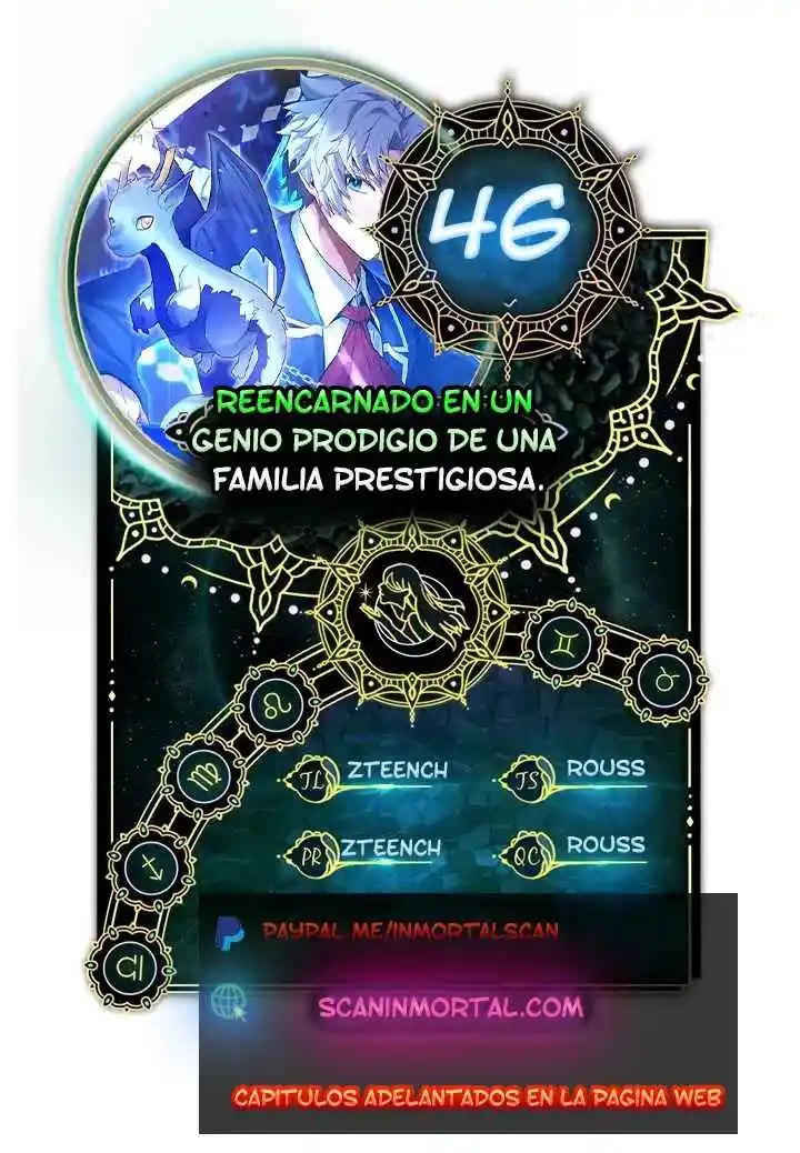 Reencarnado en un genio prodigio de una familia prestigiosa capítulo 46, página 1