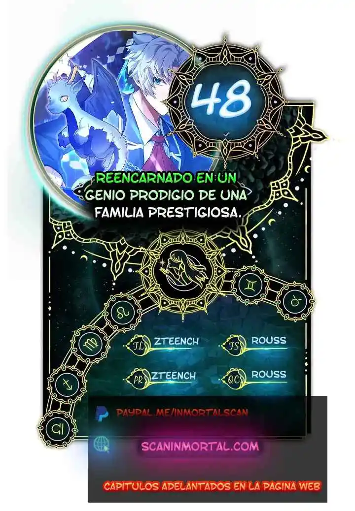 Reencarnado en un genio prodigio de una familia prestigiosa capítulo 48, página 1