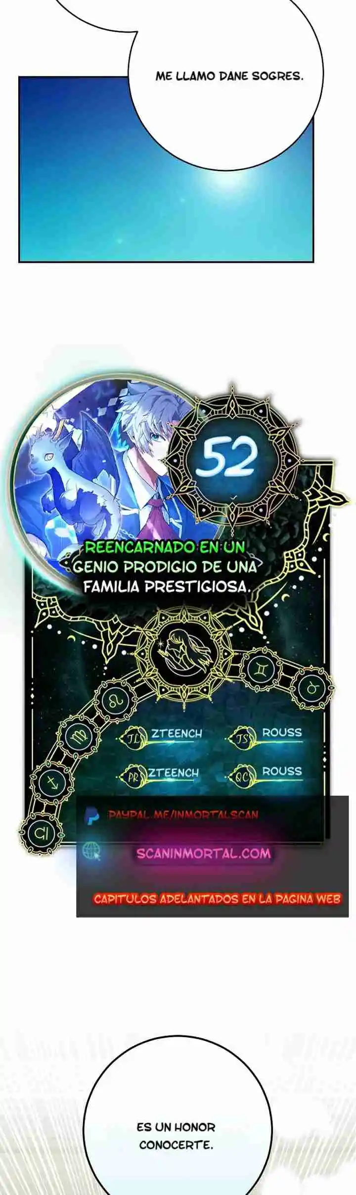 Reencarnado en un genio prodigio de una familia prestigiosa capítulo 52, página 1