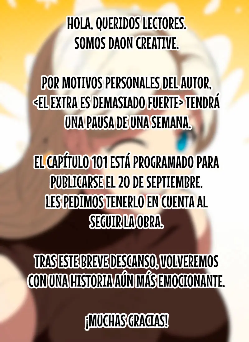 El Extra es Demasiado Fuerte capítulo 100.5, página 1