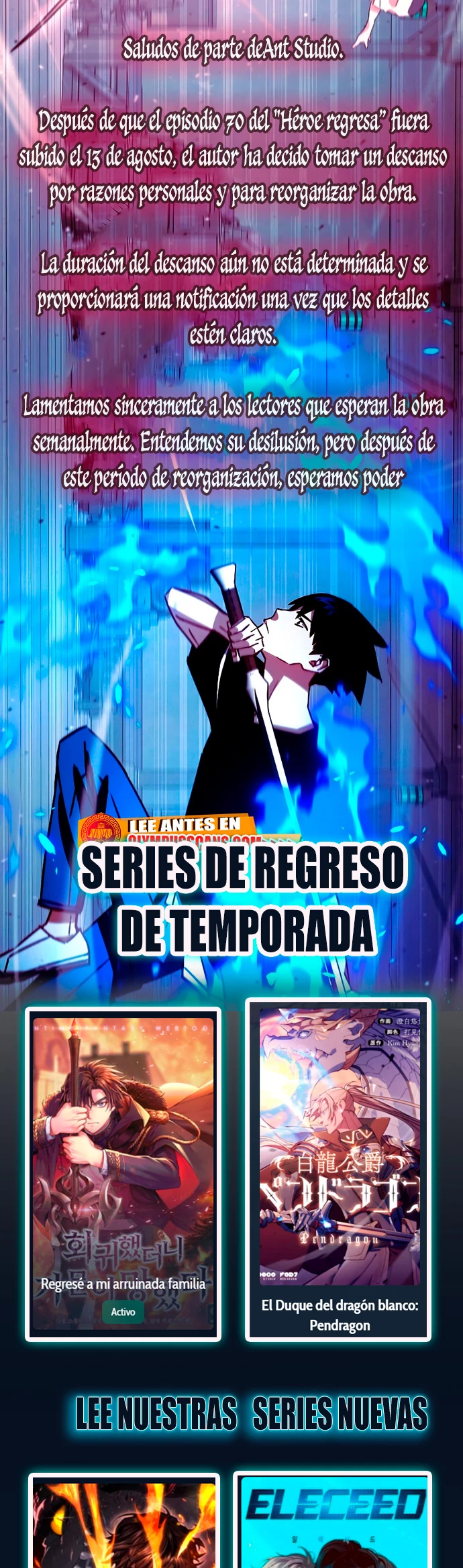 Heroe, regresa capítulo 70.5, página 1