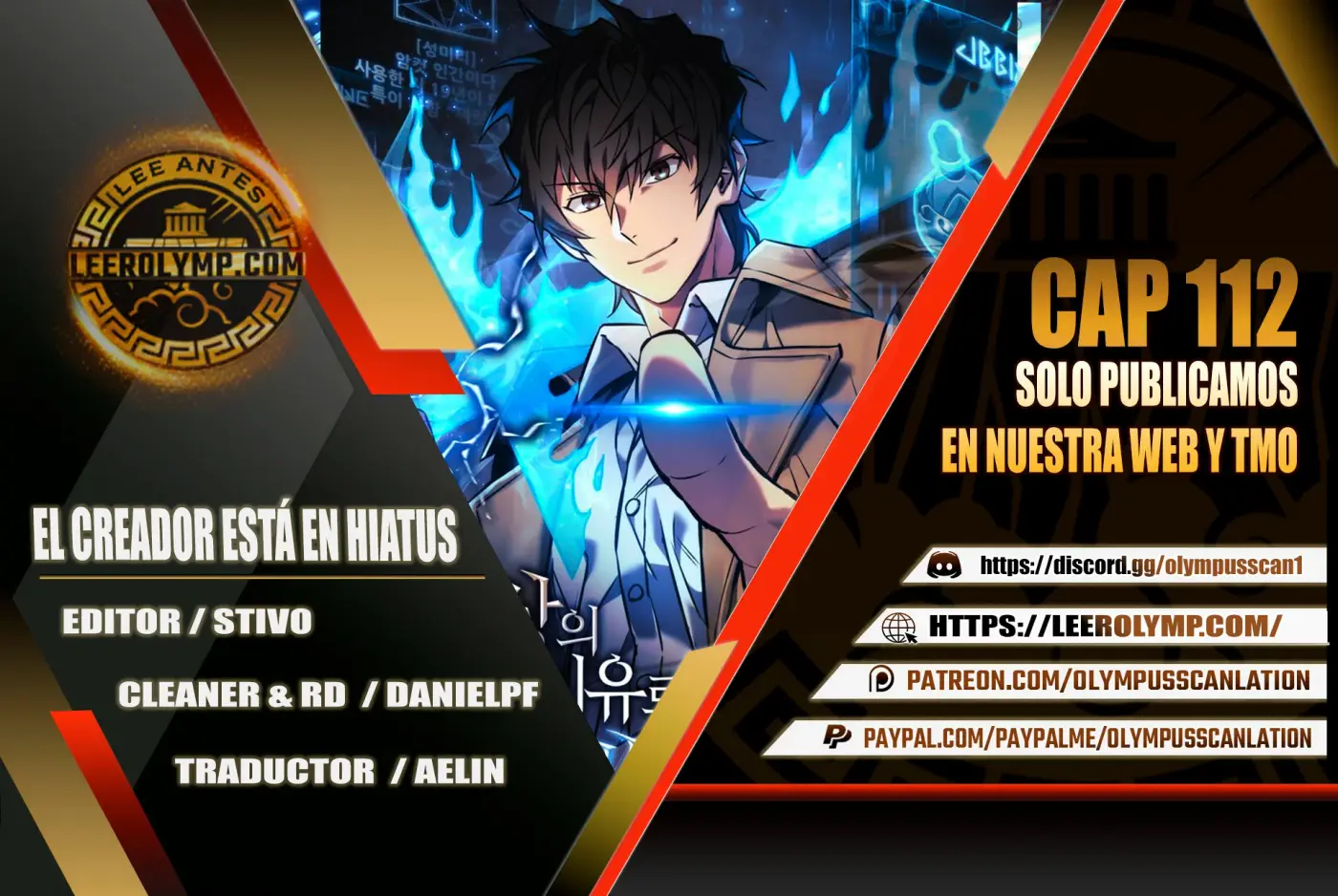 El creador está en hiatus capítulo 112, página 1