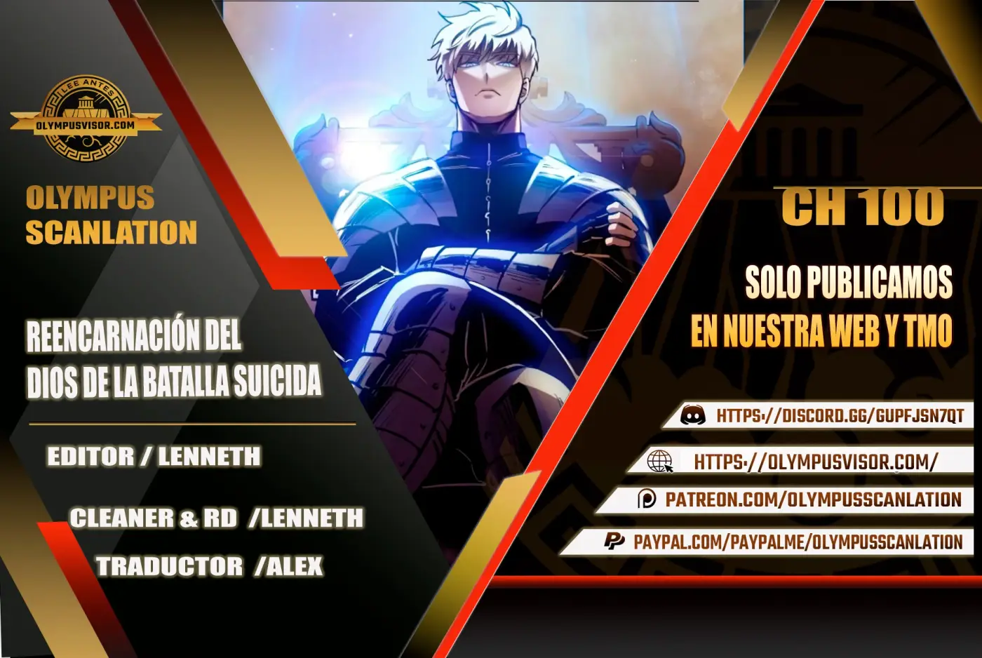 el Dios de la Batalla Suicida capítulo 100, página 1