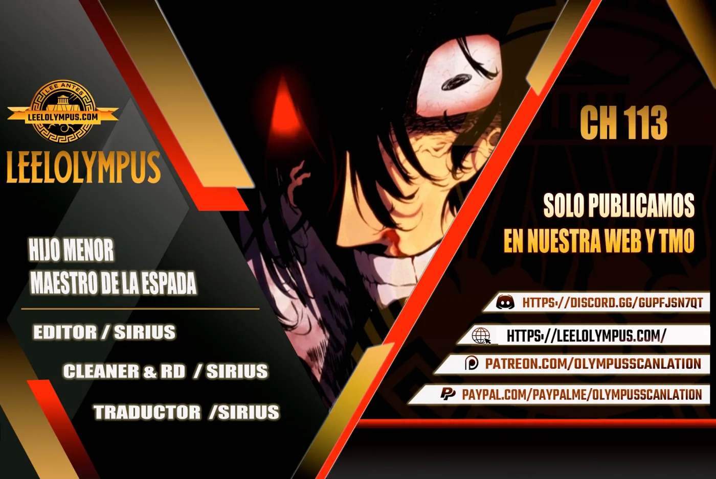 El hijo menor del maestro de la espada capítulo 113, página 1