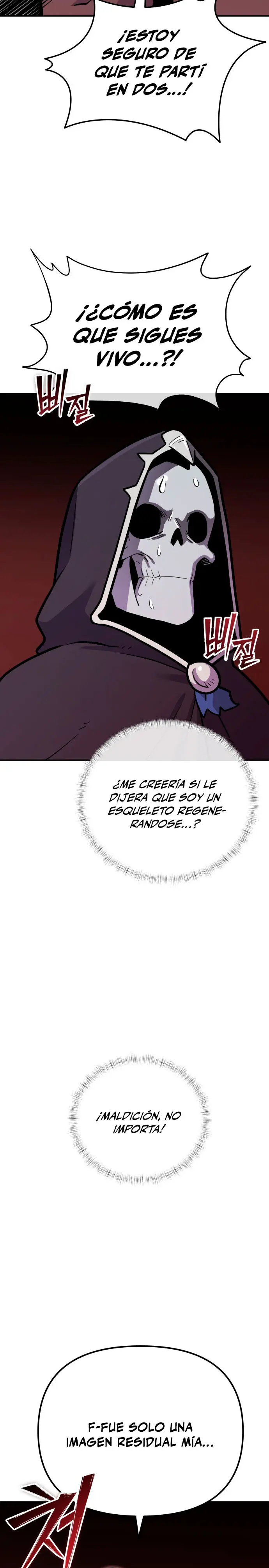 El hombre más guapo se convirtió en esqueleto capítulo 84, página 36