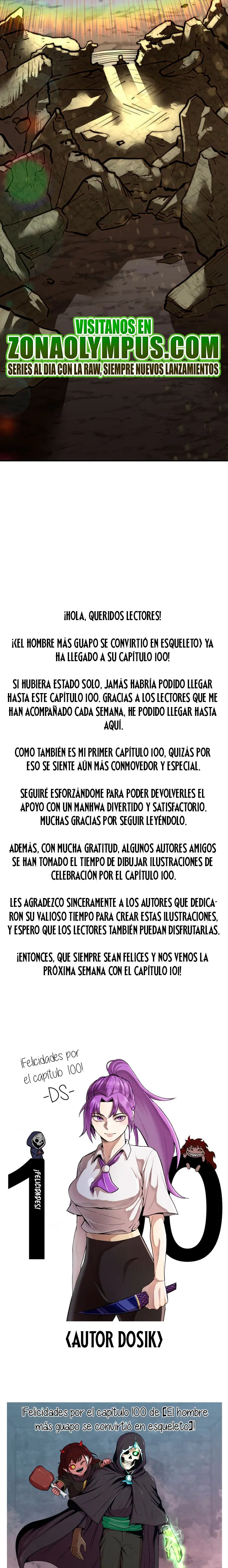 El hombre más guapo se convirtió en esqueleto capítulo 100, página 29