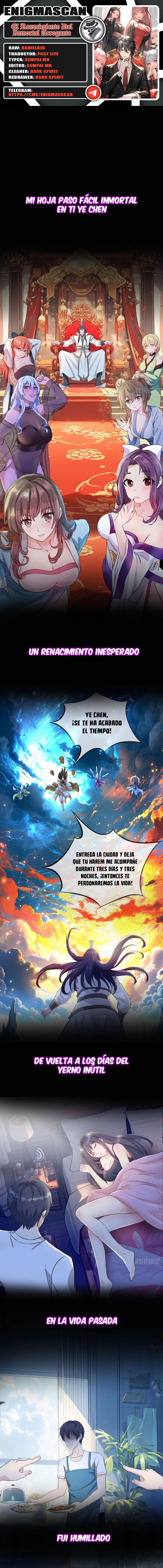 El Renacimiento Del Inmortal Arrogante capítulo 0, página 1