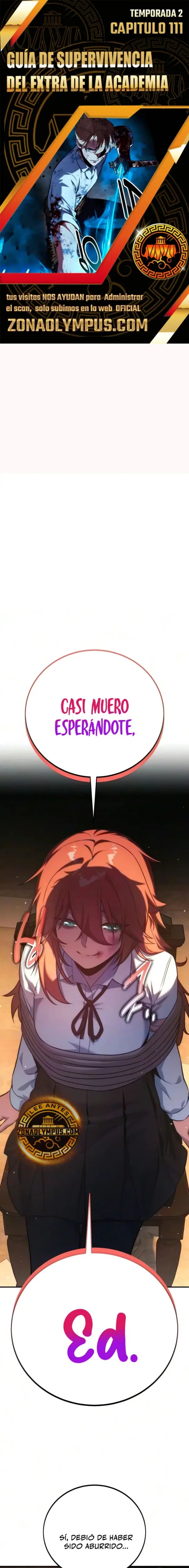 Guia de supervivencia del extra de la academia capítulo 111, página 1