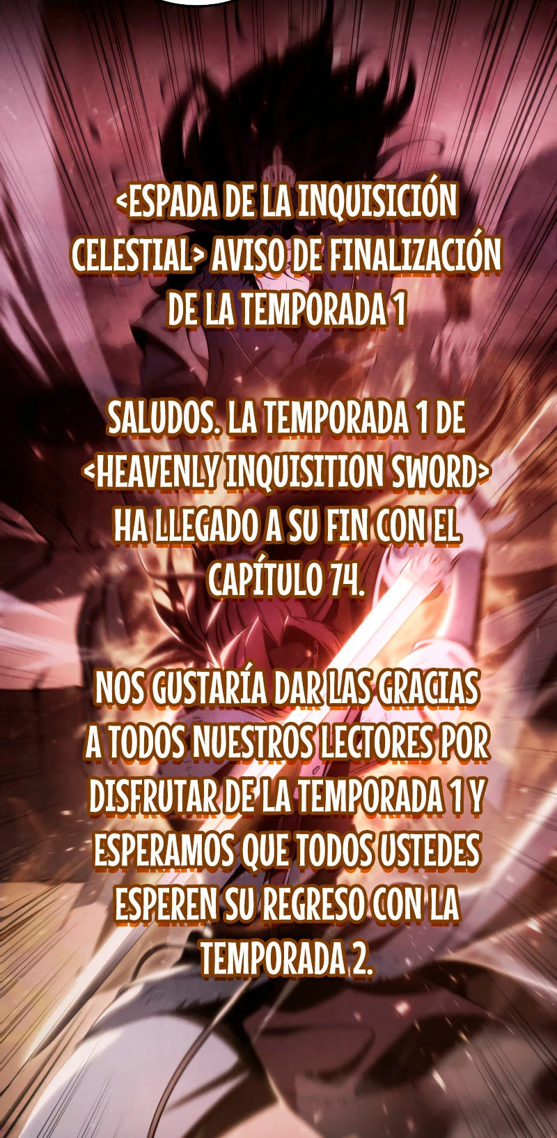 Espada de la inquisición celestial capítulo 74.05, página 1