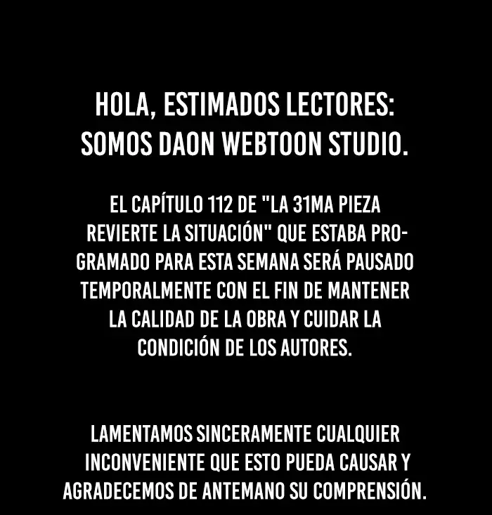 La 31ma pieza revierte la situación capítulo 111.5, página 1