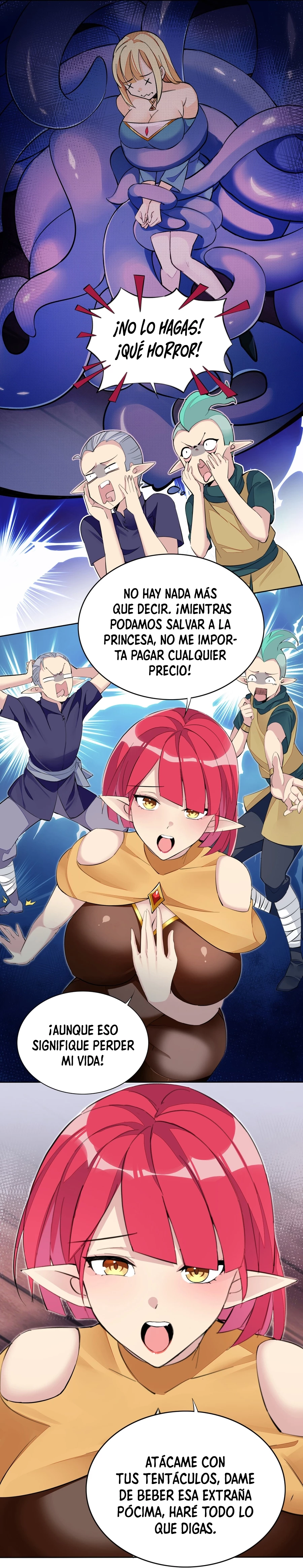 ¡La princesa elfa realmente quiere ser profanada por un orco! capítulo 4, página 5