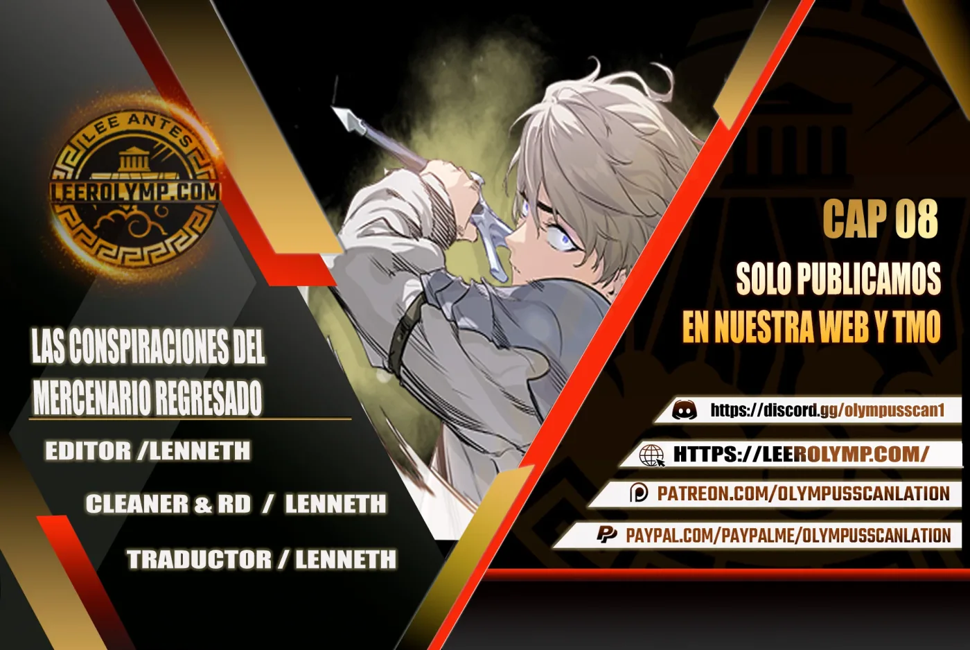 Las conspiraciones del mercenario regresado capítulo 8, página 1