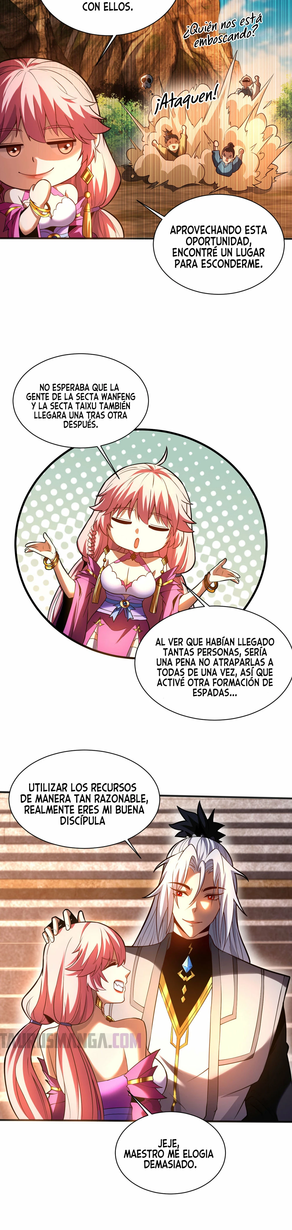 Mientras mis discípulas se matan, yo me relajo! capítulo 63, página 15