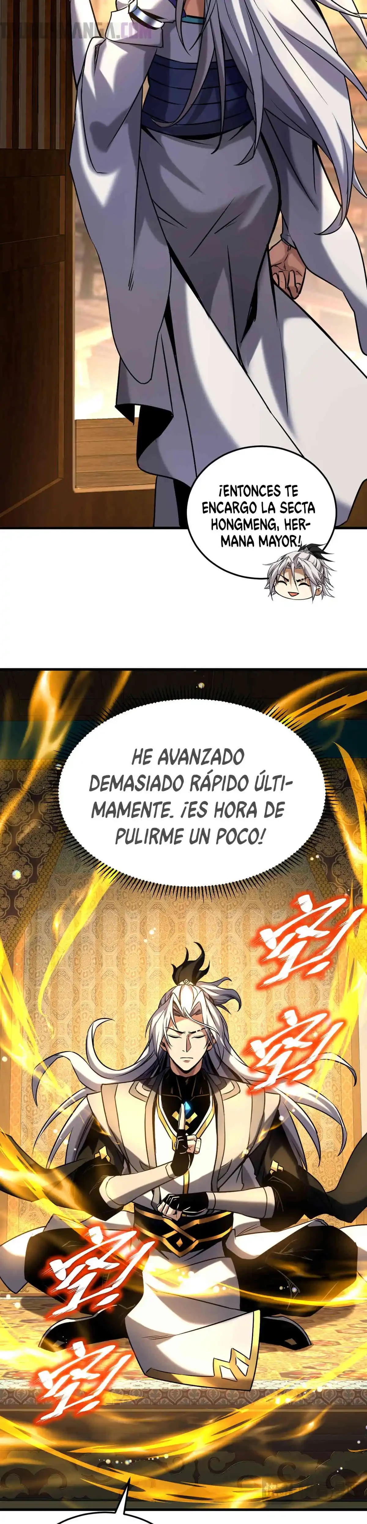 Mientras mis discípulas se matan, yo me relajo! capítulo 100, página 9