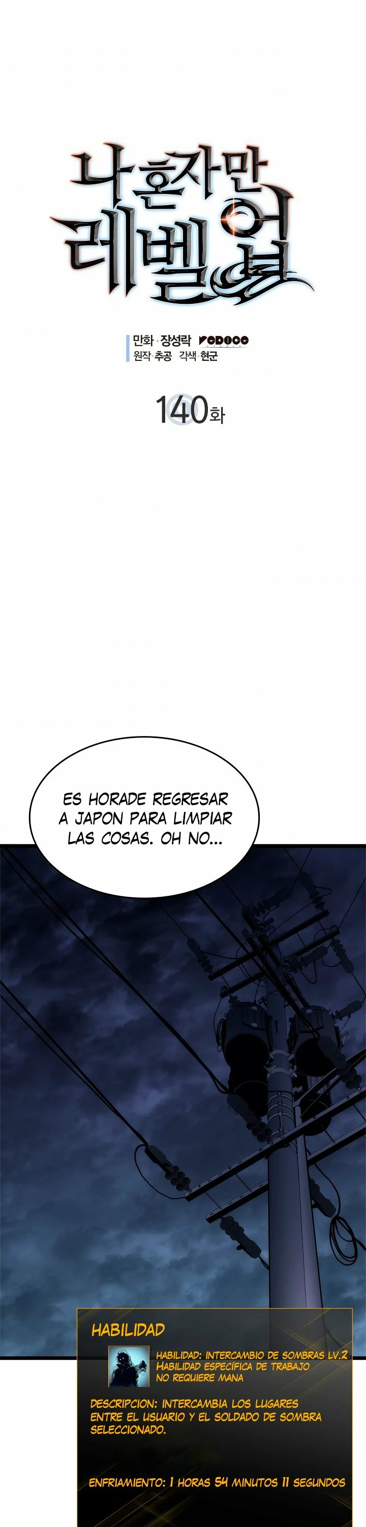 Solo Subiendo de level capítulo 140, página 1