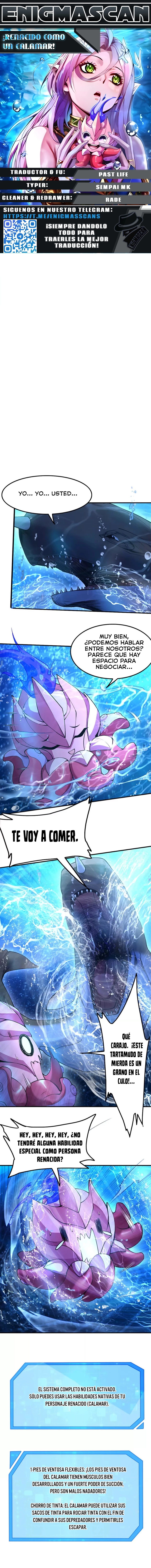 ¡Renacido Como Un Calamar! capítulo 2, página 1