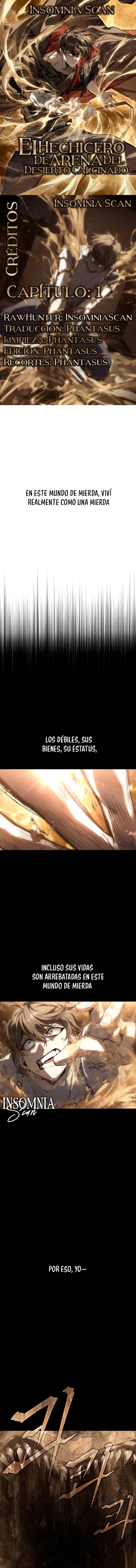 El Hechicero De Arena Del Desierto Calcinado capítulo 1, página 1