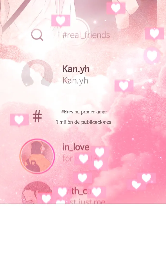 El hashtag es: El primer amor. capítulo 1, página 6