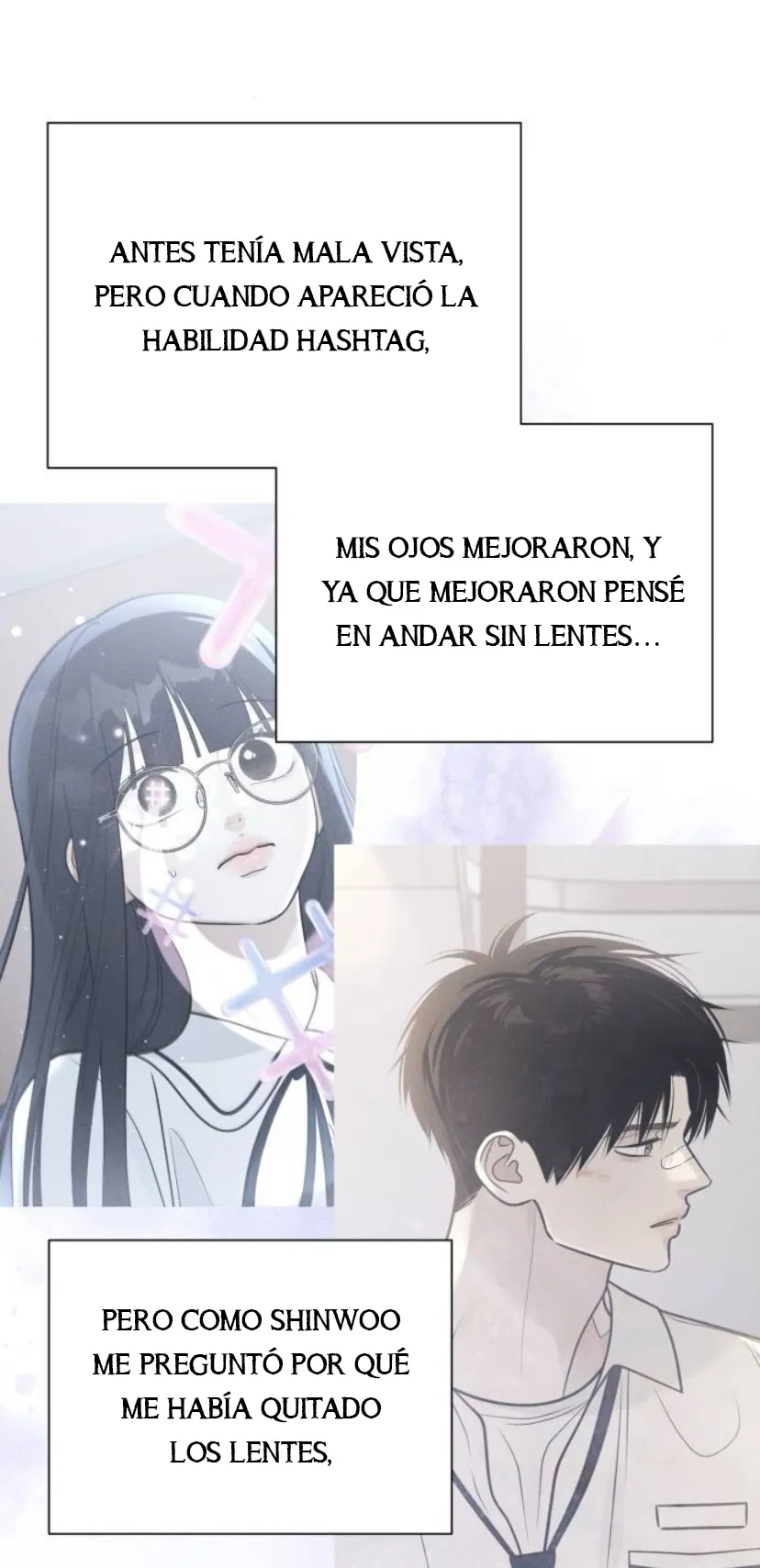 El hashtag es: El primer amor. capítulo 10, página 109