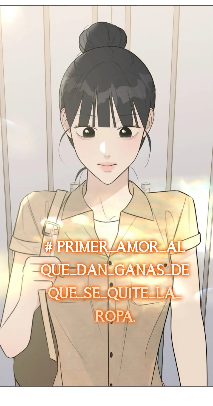 El hashtag es: El primer amor. capítulo 18, página 6