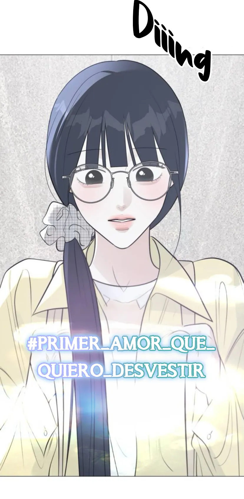 El hashtag es: El primer amor. capítulo 22, página 55