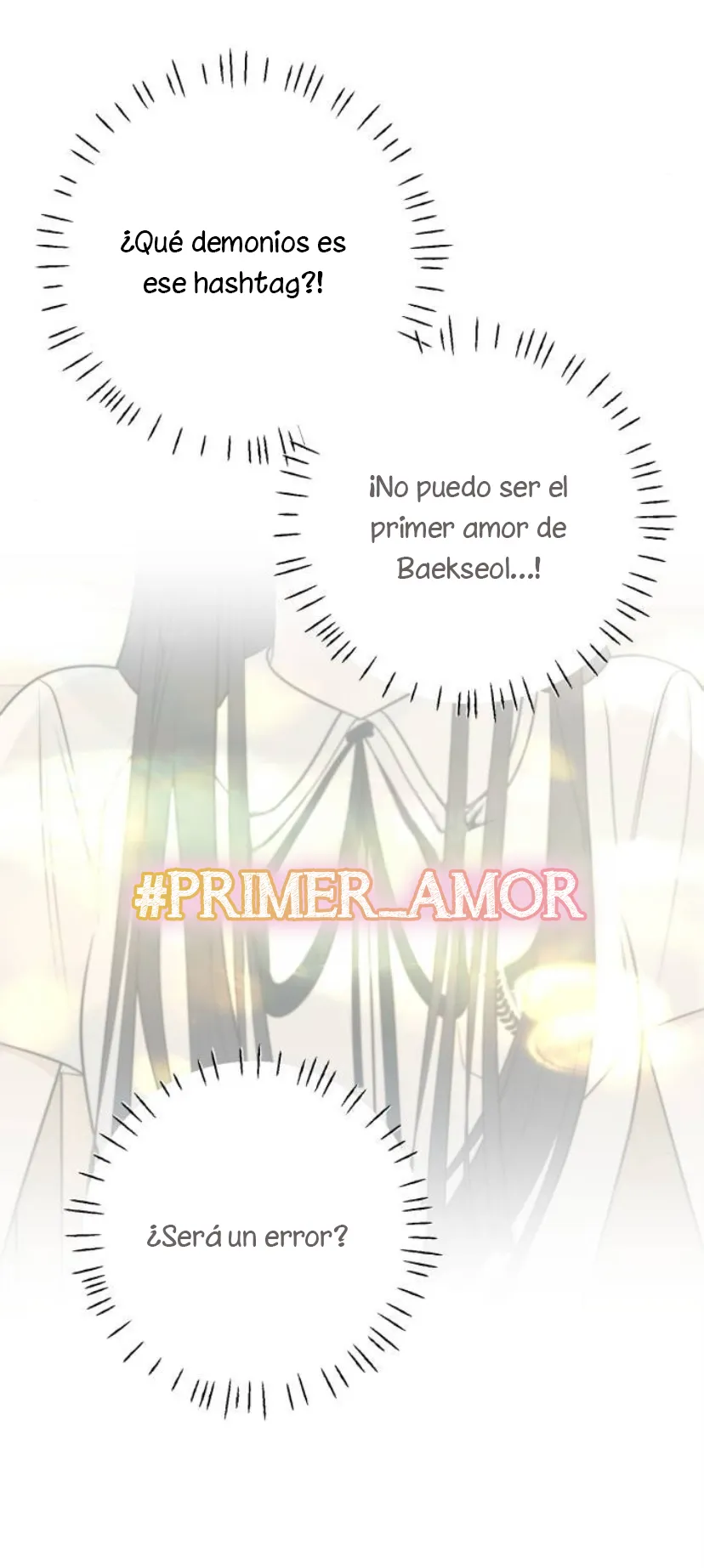 El hashtag es: El primer amor. capítulo 28, página 71