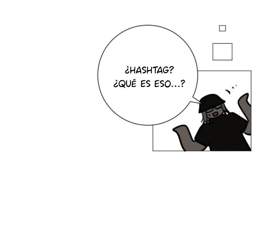 El hashtag es: El primer amor. capítulo 4, página 46