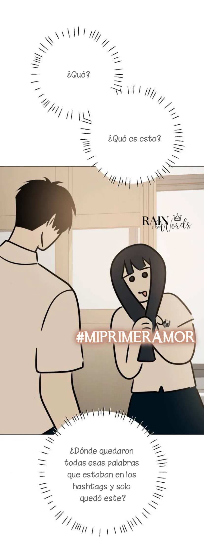 El hashtag es: El primer amor. capítulo 5, página 84