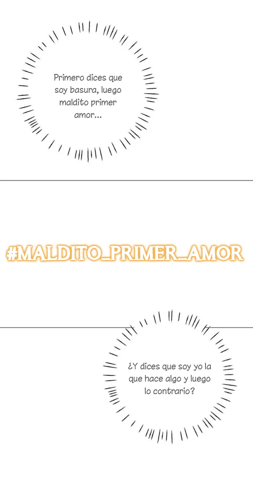 El hashtag es: El primer amor. capítulo 7, página 45