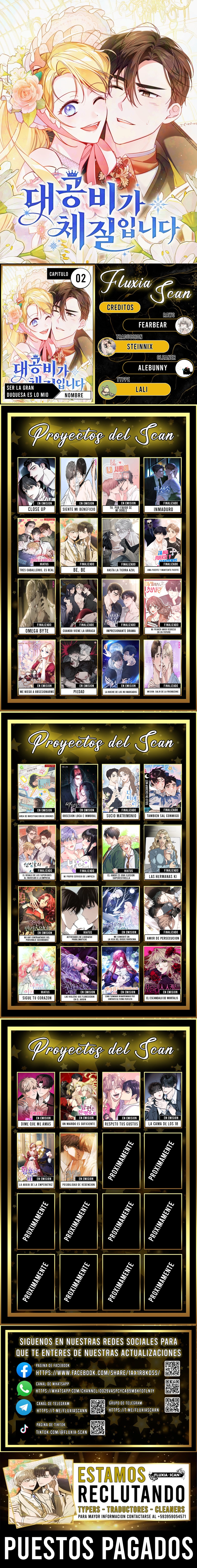 Ser la gran duquesa es lo mío capítulo 2, página 1
