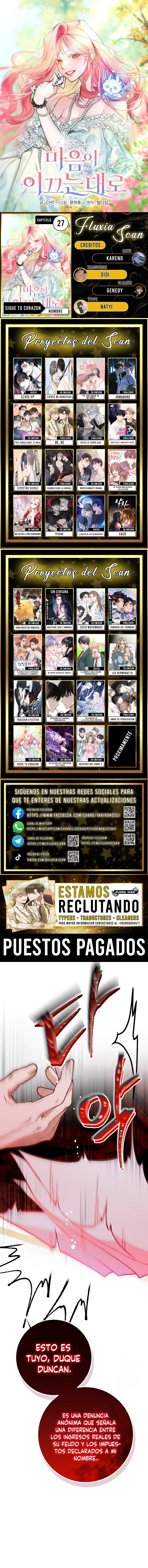 Sigue tu corazón capítulo 27, página 1