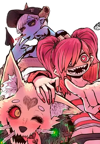Portada de Las tres amigas súcubos con un bebé